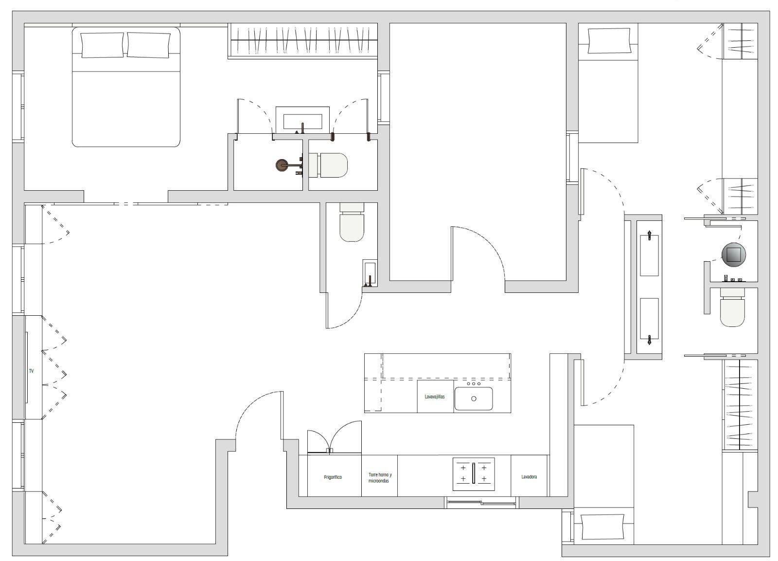 Luminosa vivienda con patio privado en el distrito de Chamartín, Madrid.