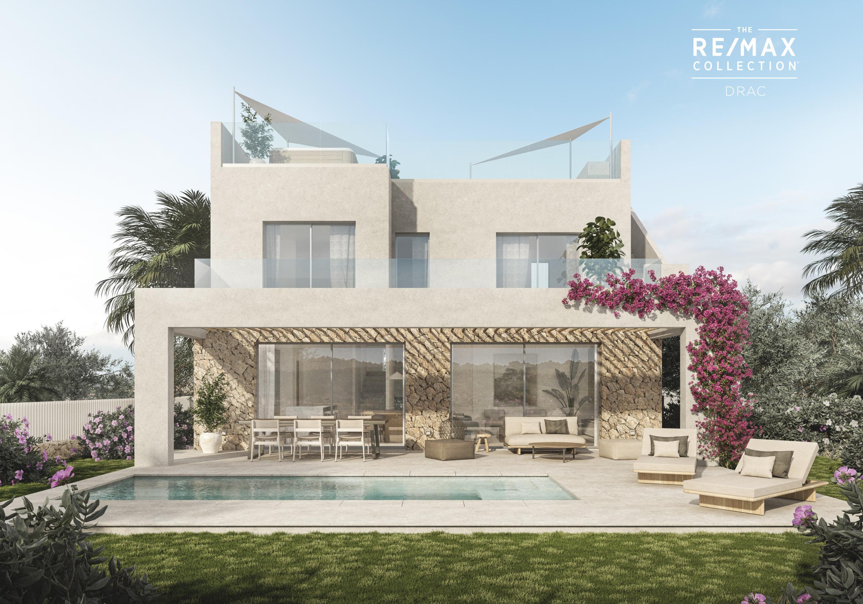 Villa de Lujo en construcción con piscina en Cala Figuera