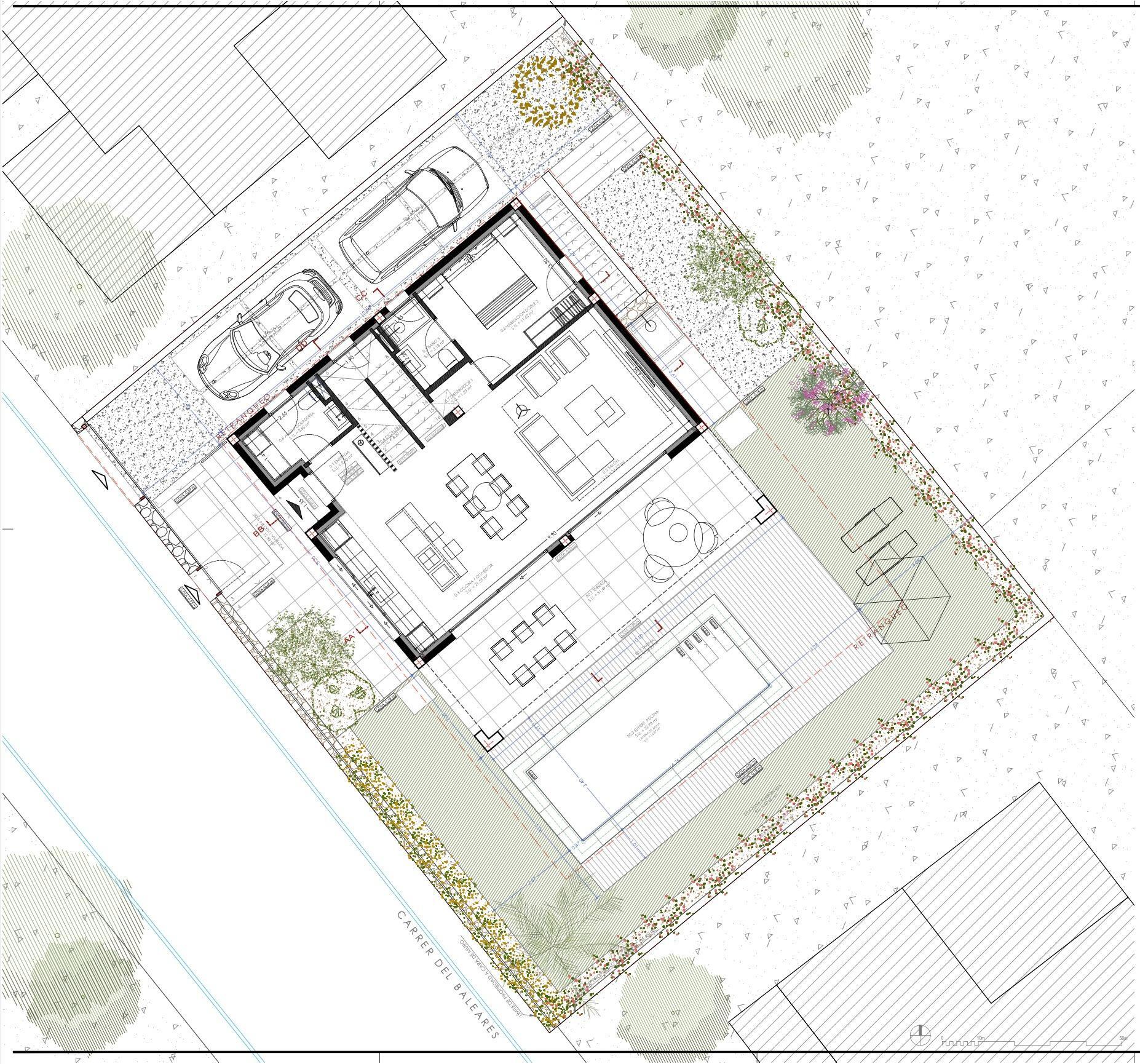 Villa de Lujo en construcción con piscina en Cala Figuera