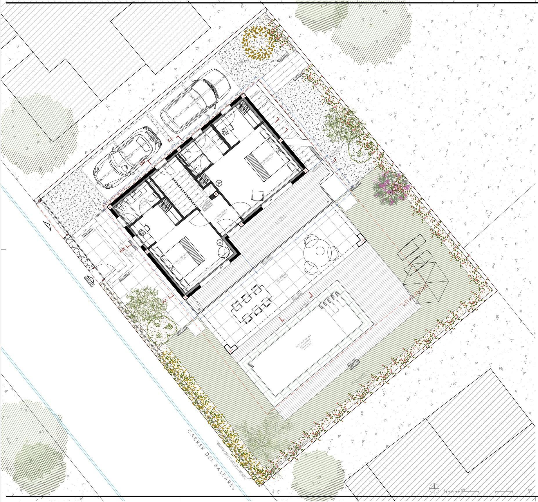 Villa de Lujo en construcción con piscina en Cala Figuera