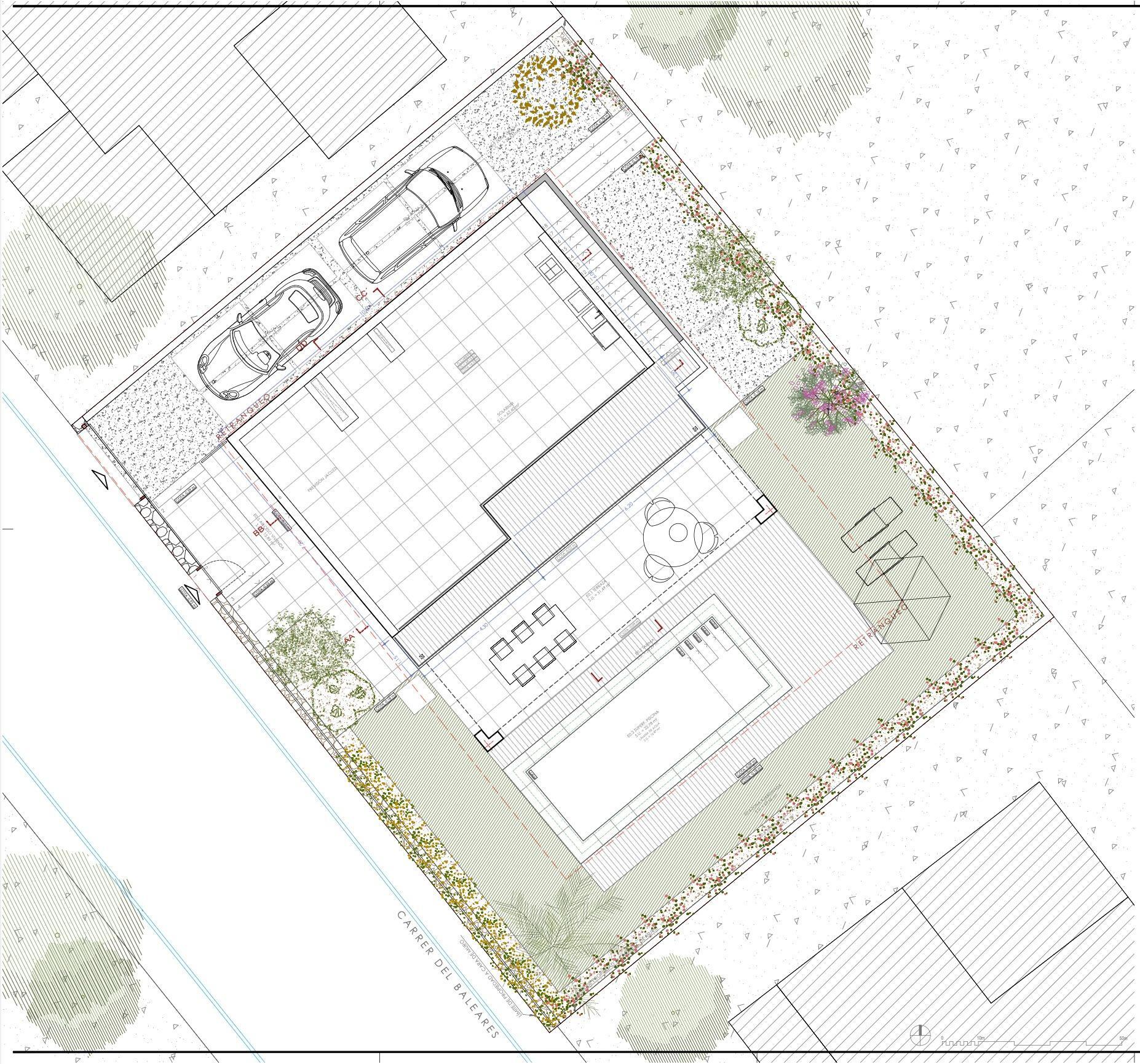 Villa de Lujo en construcción con piscina en Cala Figuera