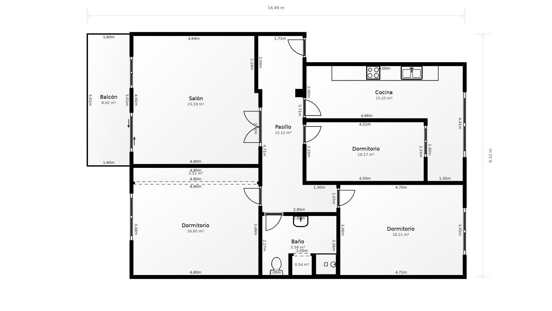 Luminoso y amplio piso en venta en Grau de Gandia, frente al Polideportivo