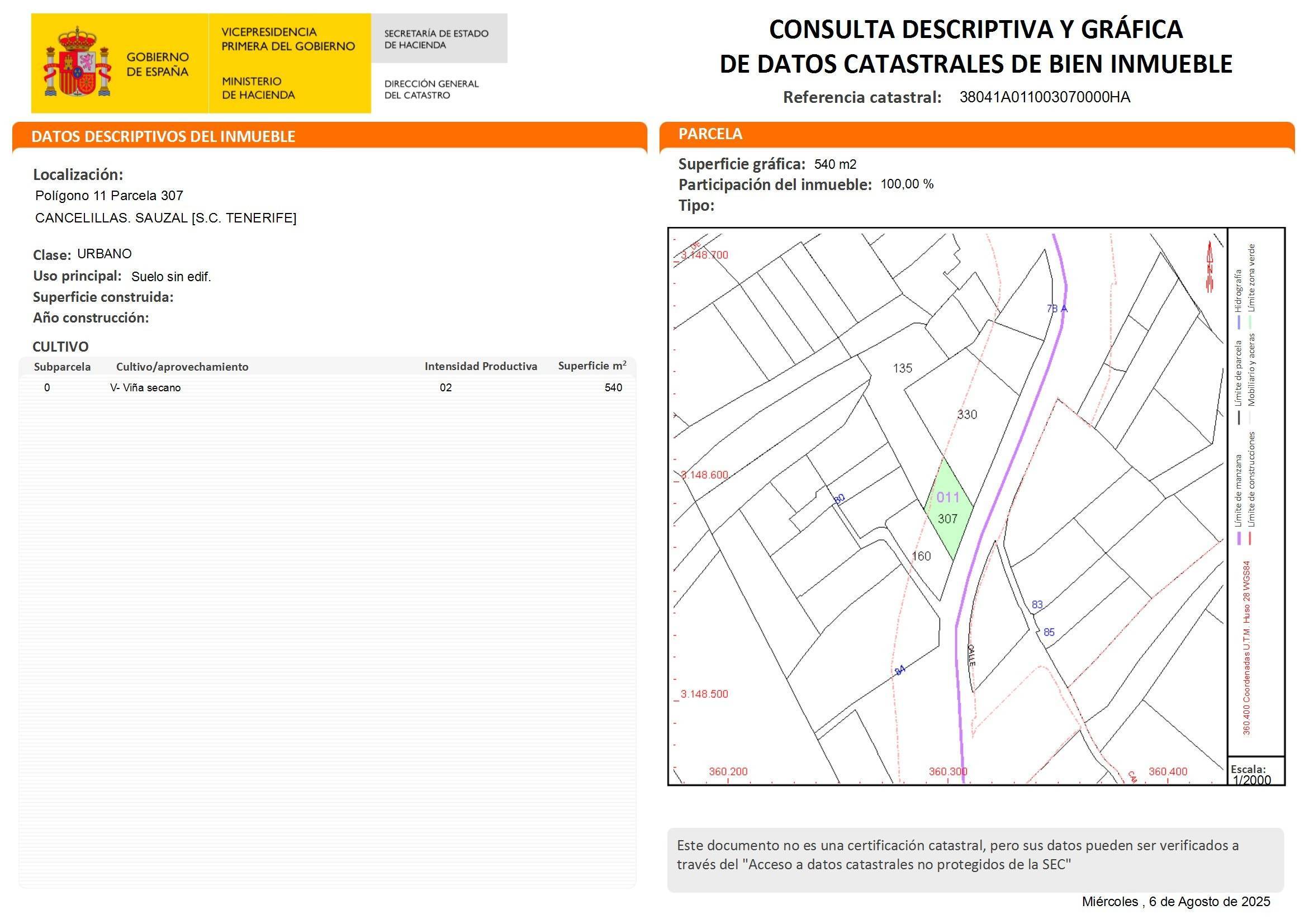 VENTA DE TERRENO URBANO Y RÚSTICO EN RAVELO EL SAUZAL