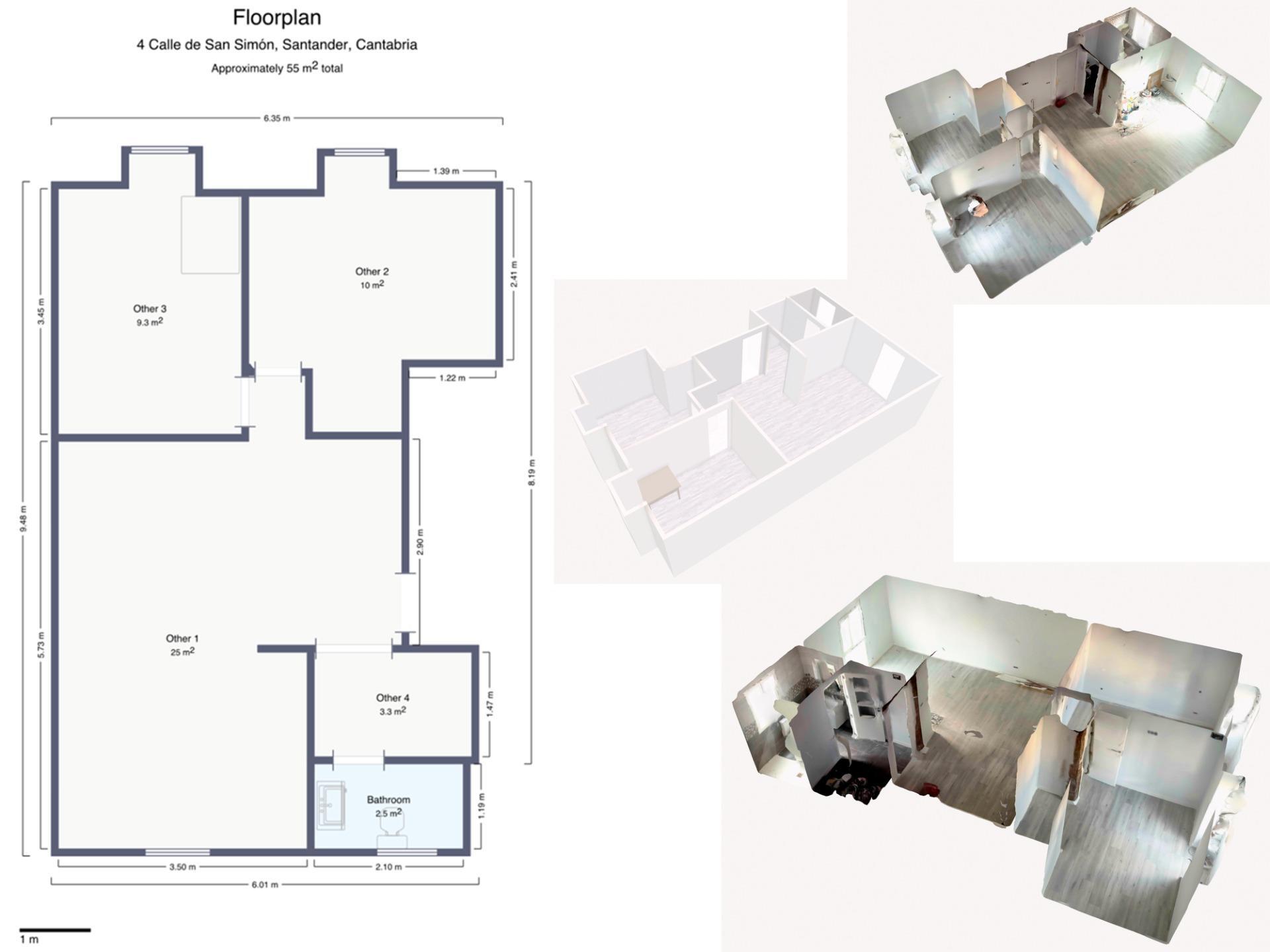 Piso reformado y luminoso en pleno centro de Santander