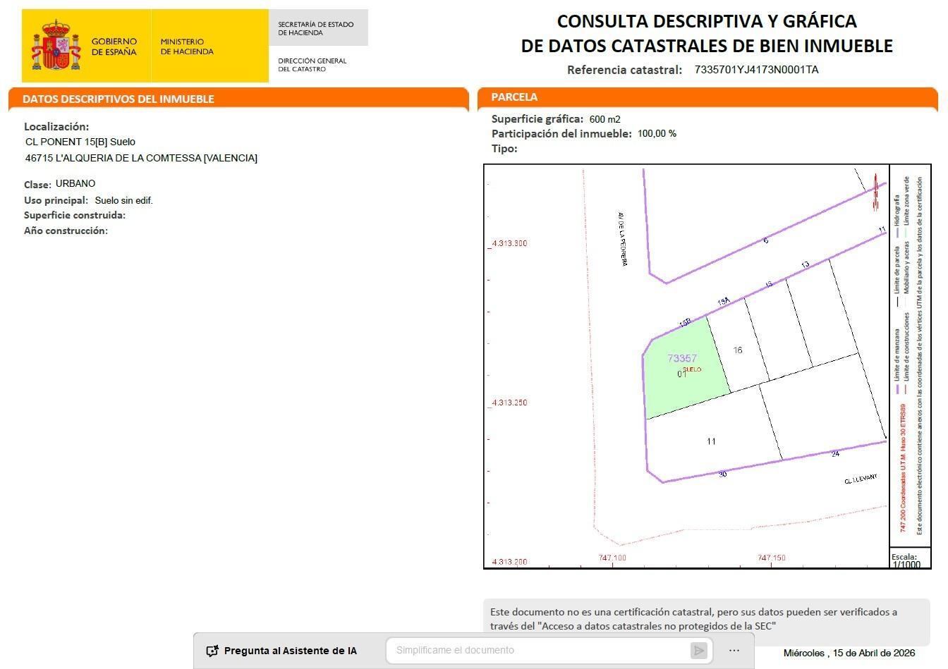 Fincas y solares-Venta-L