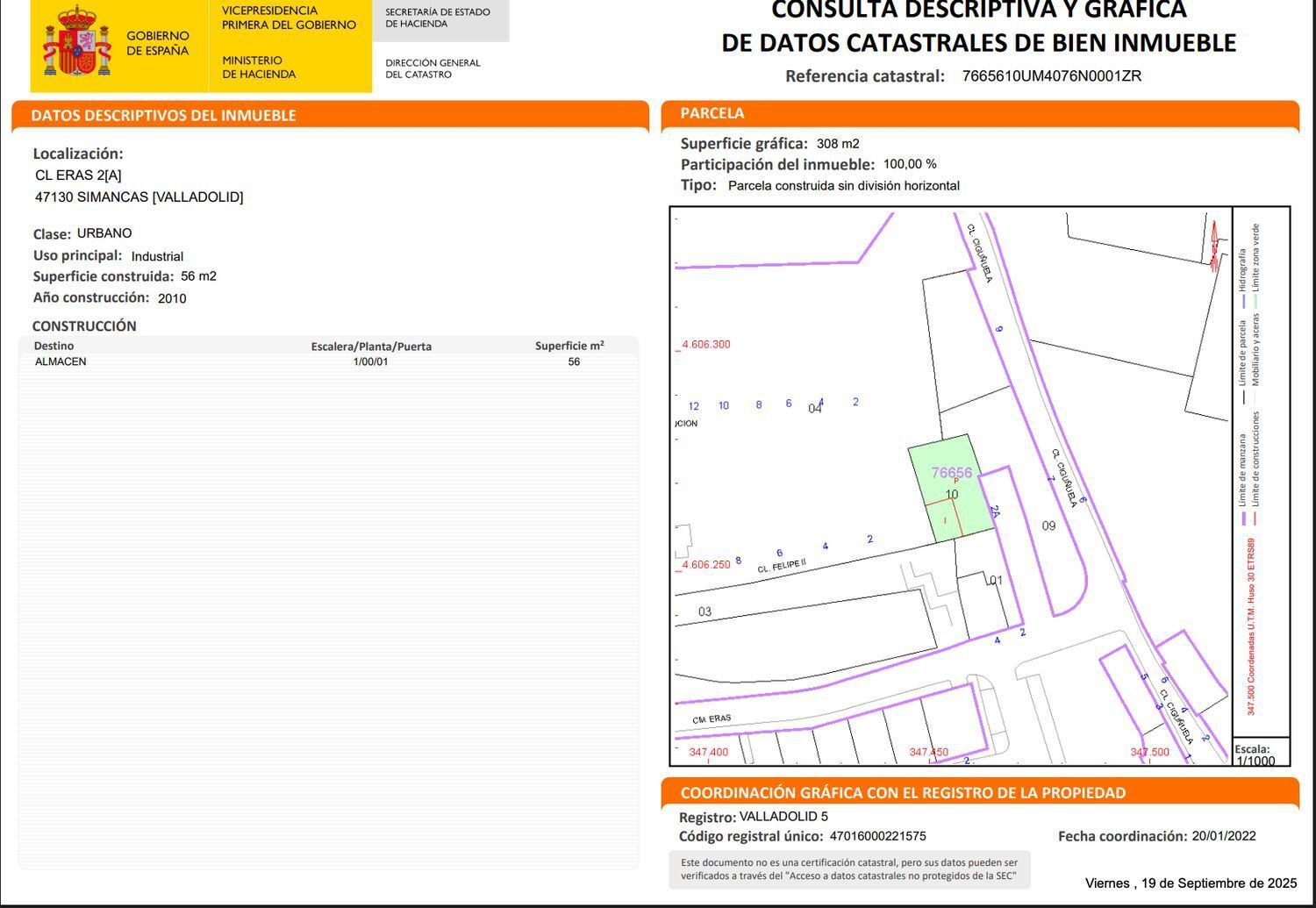 Terreno en venta  Simancas  17/20