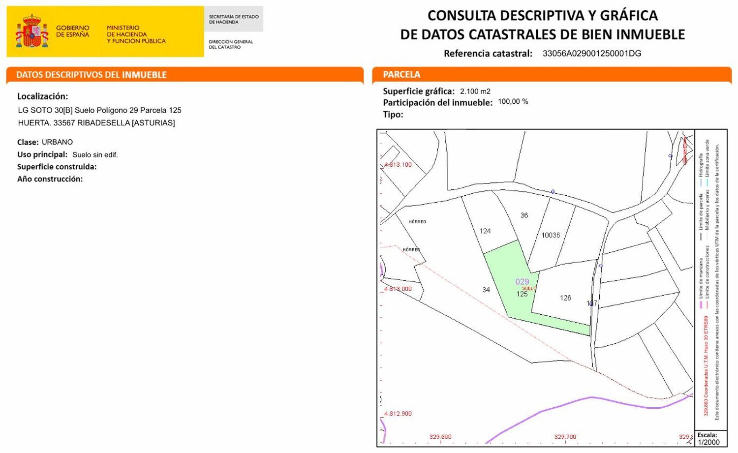 Parcelle in Ribadesella