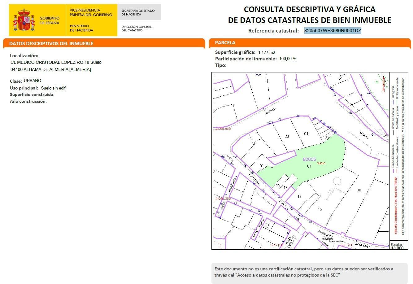 Suelo en venta, Alhama de AlmerÃ­a, AlmerÃ­a, AlmerÃ­a